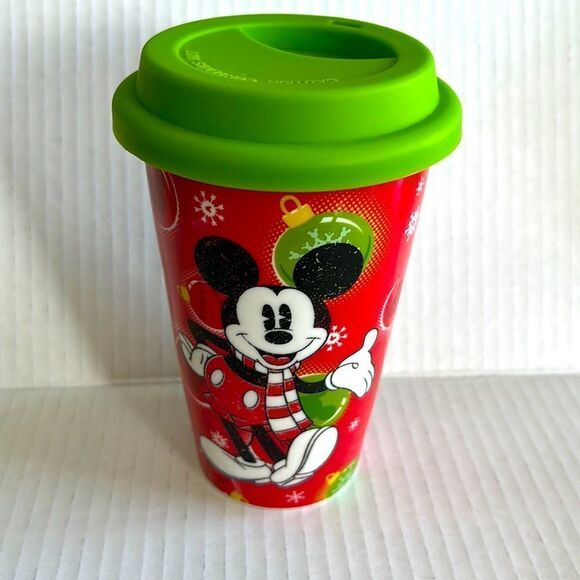 Disney Mickey Mouse Christmas Travel Coffee Mug - Picture 1 of 3